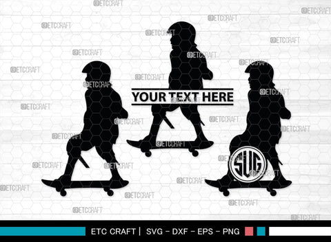 Skateboarding Monogram, Skateboarding Silhouette, Skate Boarding Svg, Skate Border Svg, Sports Svg, SB00127 SVG ETC Craft 