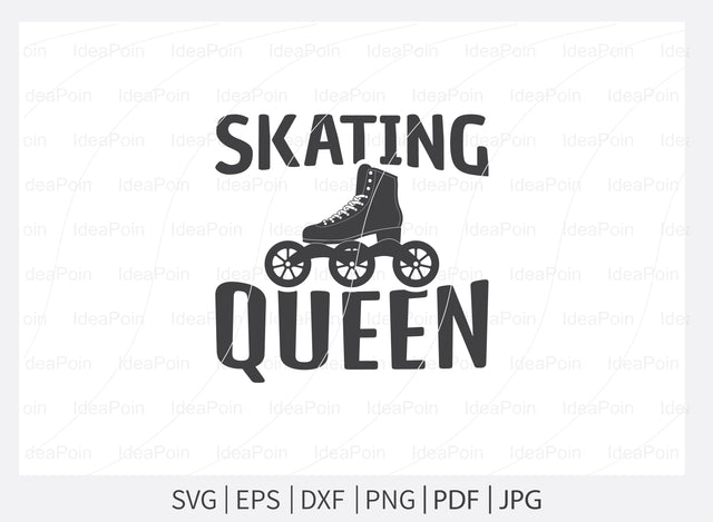 Skating Queen svg, Roller Skating svg, Roller Skating vector svg, Adult Skate Night, Roller Skates saying, Roller Derby quotes, Roller Skating Png, Dxf, Svg SVG Dinvect 