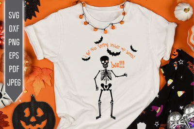 Skeleton Bones Svg. I got this feeling inside my bones Svg. Halloween Skeleton Svg. Cut Files For Cricut, Silhouette. Spooky Party Decor Svg SVG Mint And Beer Creations 
