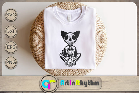 Skeleton Cat Svg, Cat Svg, Halloween Cat Svg, Halloween Svg SVG Artinrhythm shop 