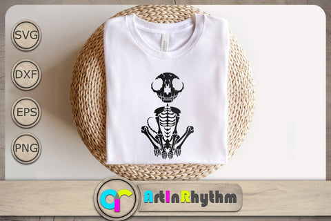 Skeleton Cat Svg, Cat Svg, Halloween Cat Svg, Halloween Svg SVG Artinrhythm shop 