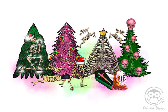 Skeleton Christmas tree Sublimation Design Sublimation LAM HOANG THUY 