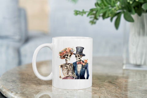 Skeleton Couple Watercolor Sublimation bundle Sublimation Regulrcrative 