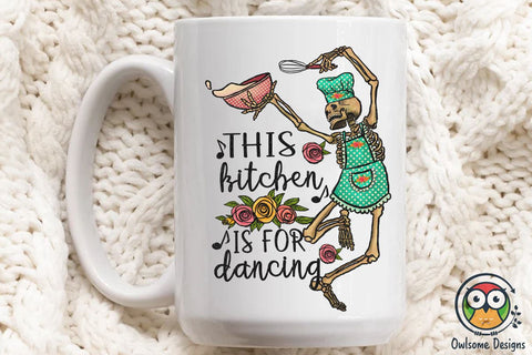 Skeleton Dancing Kitchen Sublimation PNG Sublimation Owlsome.Designs 