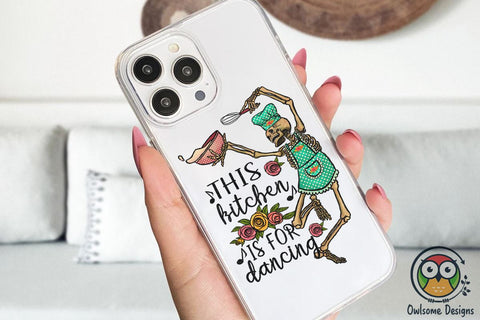 Skeleton Dancing Kitchen Sublimation PNG Sublimation Owlsome.Designs 