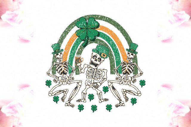 Skeleton Dancing Patricks Day PNG Sublimation Jagonath Roy 