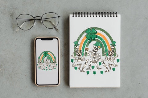 Skeleton Dancing Patricks Day PNG Sublimation Jagonath Roy 