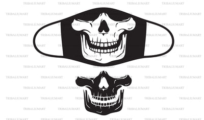 Skeleton Face Mask. Skull Jaw. SVG TribaliumArtSF 