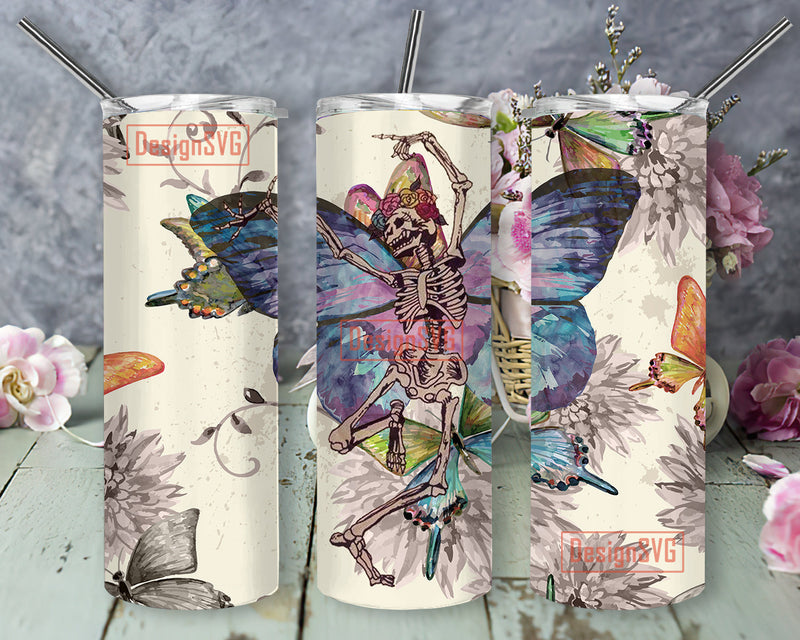 Skeleton grunge fairycore aesthetic Tumbler Wrap, Skeleton tumbler design, Skeleton 20oz skinny tumbler sublimation designs Sublimation DesignSVG 