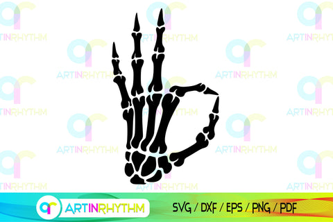 Skeleton hand symbol svg bundle SVG Artinrhythm shop 
