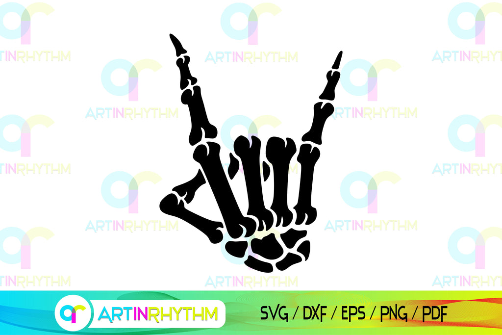 Skeleton hand symbol svg bundle So Fontsy