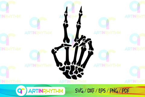Skeleton hand symbol svg bundle SVG Artinrhythm shop 