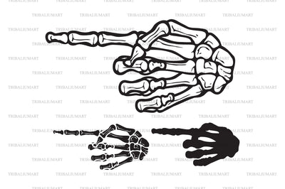 Skeleton hand with pointing finger SVG TribaliumArtSF 