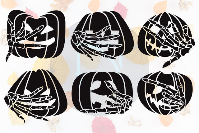 Skeleton Hands Pumpkins SVG bundle SVG MD JOYNAL ABDIN 