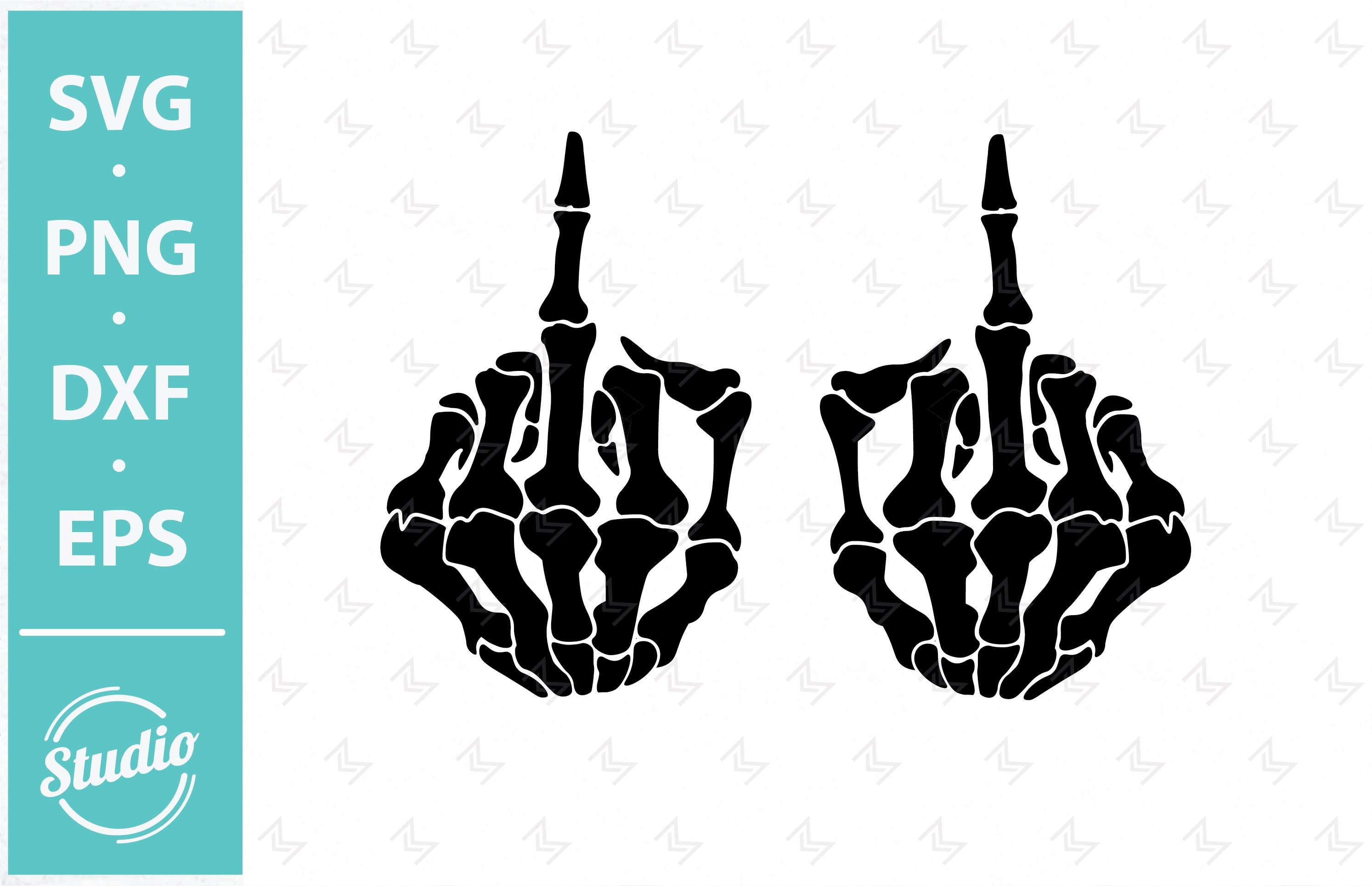 Skeleton Middle Finger Stencil Skeleton middle finger stencil