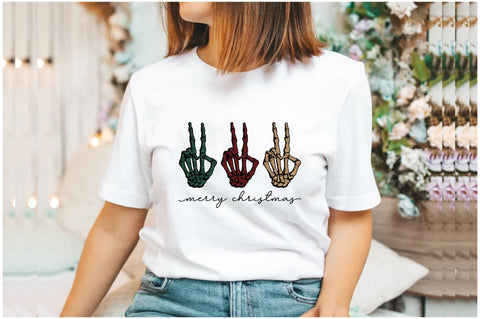 Skeleton Peace Christmas Sublimation Sublimation Jagonath Roy 