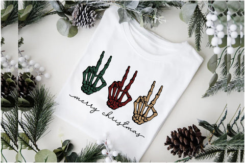 Skeleton Peace Christmas Sublimation Sublimation Jagonath Roy 