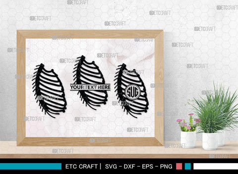 Skeleton Rib Cage Monogram, Skeleton Rib Cage Silhouette, Skeleton Rib Cage SVG, Skeleton Svg, Rib Cage Svg, Xray Svg, Skeleton Rib Cage Bundle, SB00157 SVG ETC Craft 