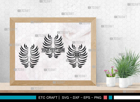 Skeleton Rib Cage Monogram, Skeleton Rib Cage Silhouette, Skeleton Rib Cage SVG, Skeleton Svg, Rib Cage Svg, Xray Svg, Skeleton Rib Cage Bundle, SB00157 SVG ETC Craft 