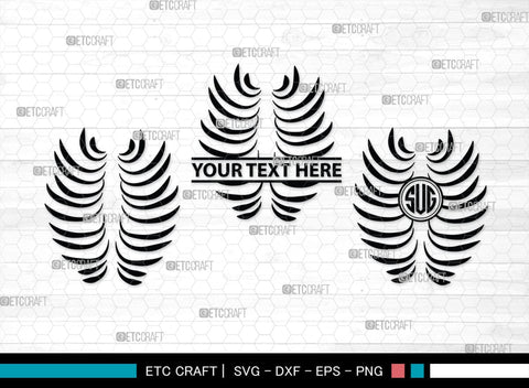 Skeleton Rib Cage Monogram, Skeleton Rib Cage Silhouette, Skeleton Rib Cage SVG, Skeleton Svg, Rib Cage Svg, Xray Svg, Skeleton Rib Cage Bundle, SB00157 SVG ETC Craft 