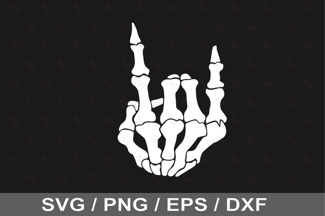Skeleton Rock Hands Svg, Rock and Roll Svg, Png, Dxf SVG SailorMoonDigitals 