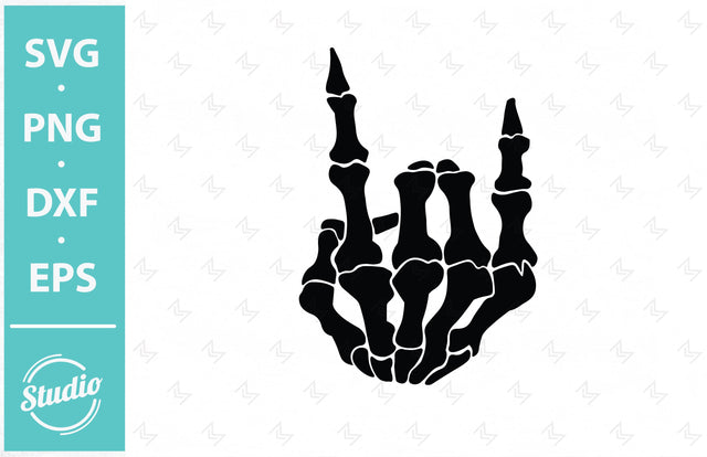 Skeleton Rock Hands Svg, Rock and Roll Svg, Png, Dxf SVG SailorMoonDigitals 