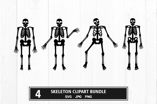 Skeleton silhouette svg bundle SVG vectorbundles 