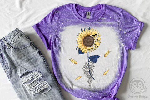 Skeleton Sunflower Sublimation Design Sublimation LAM HOANG THUY 