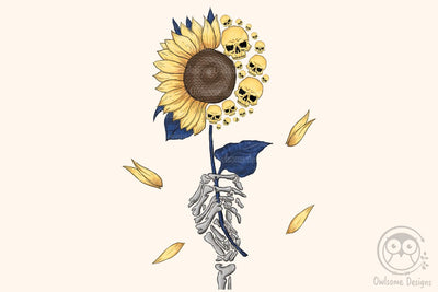Skeleton Sunflower Sublimation Design Sublimation LAM HOANG THUY 