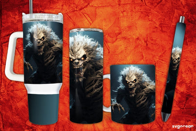 Skeleton-werewolf Wrap Bundle | Tumbler | Mug | Pen Sublimation SvgOcean 