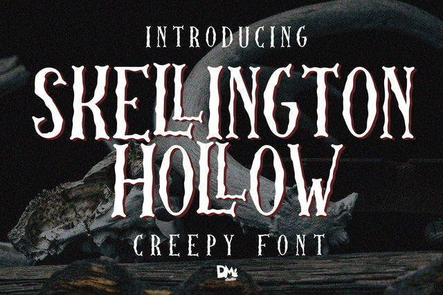 Skellington Hollow - Creepy Font Font Dm Letter Studio 