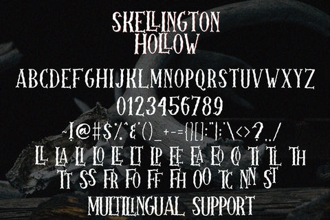 Skellington Hollow - Creepy Font Font Dm Letter Studio 