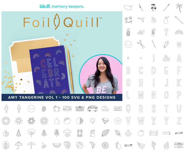 Sketch Design Bundle for Foil Quill (Amy Tangerine Vol 1) SVG We R Memory Keeper's Foil Quill 