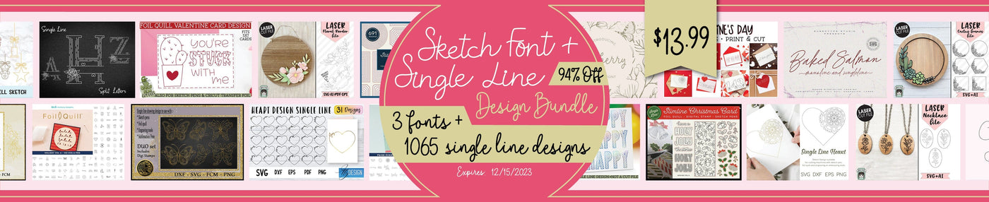 Sketch Font + Single Line Design Bundle