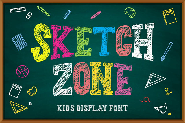 Sketch Zone Font Mozarella 