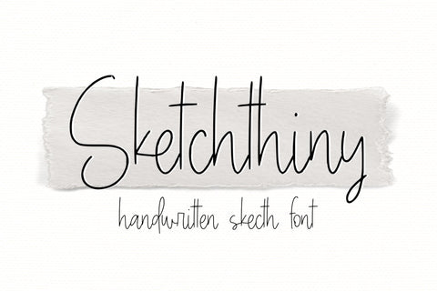 Sketchthiny Font Qwrtype Foundry 
