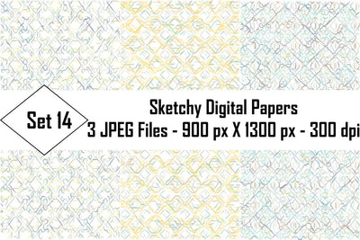 Sketchy Digital Papers Sublimation Ethnic Touch 