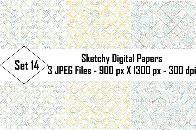 Sketchy Digital Papers Sublimation Ethnic Touch 