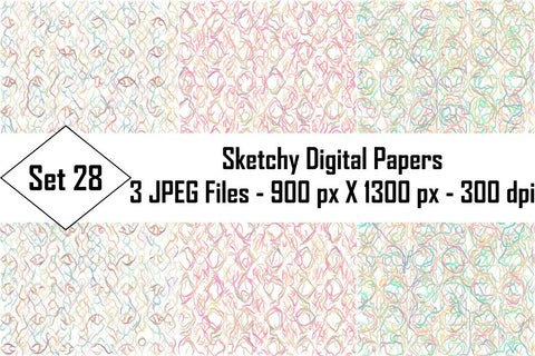 Sketchy Digital Papers Sublimation Ethnic Touch 