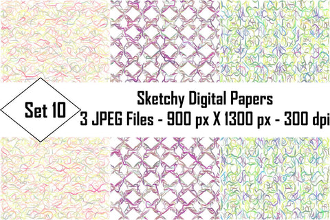 Sketchy Digital Papers Sublimation Ethnic Touch 