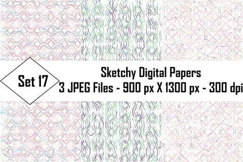 Sketchy Digital Papers Sublimation Ethnic Touch 