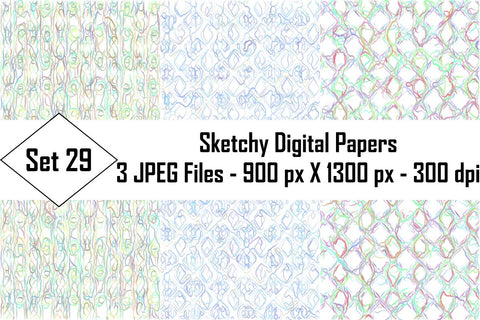 Sketchy Digital Papers Sublimation Ethnic Touch 