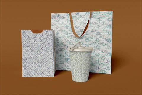 Sketchy Digital Papers Sublimation Ethnic Touch 