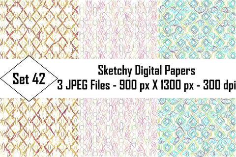 Sketchy Digital Papers Sublimation Ethnic Touch 
