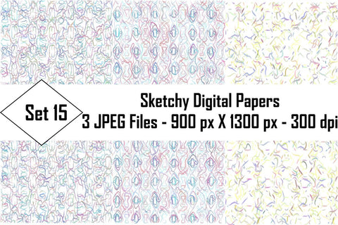 Sketchy Digital Papers Sublimation Ethnic Touch 