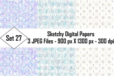 Sketchy Digital Papers Sublimation Ethnic Touch 