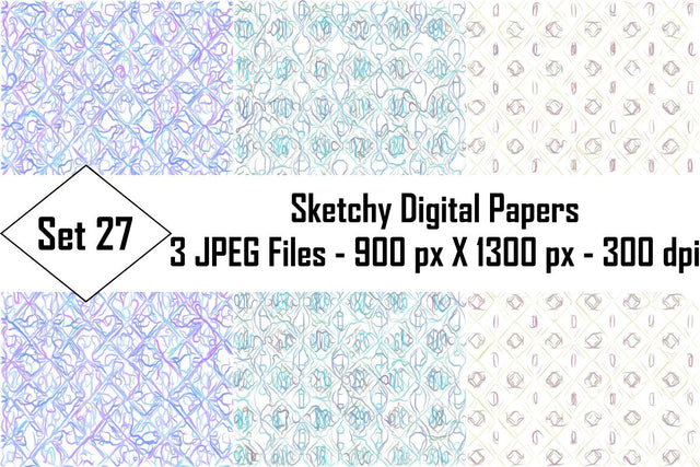 Sketchy Digital Papers Sublimation Ethnic Touch 