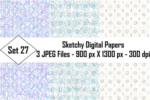 Sketchy Digital Papers Sublimation Ethnic Touch 