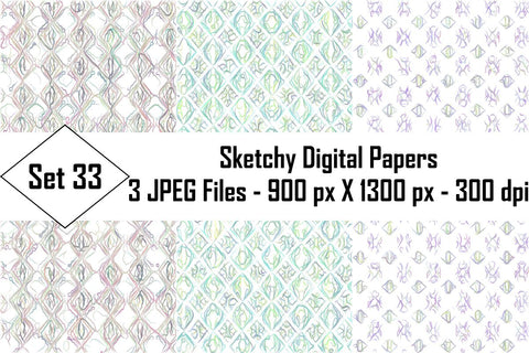 Sketchy Digital Papers Sublimation Ethnic Touch 