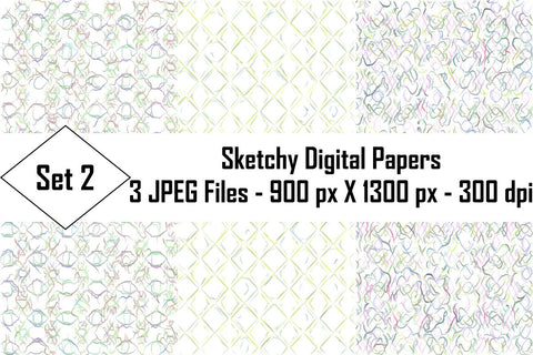 Sketchy Digital Papers Sublimation Ethnic Touch 